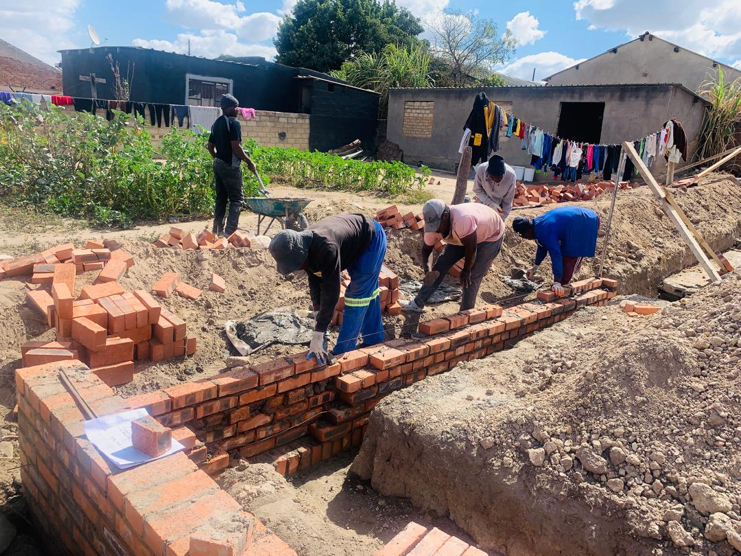 Construction project - brick laying